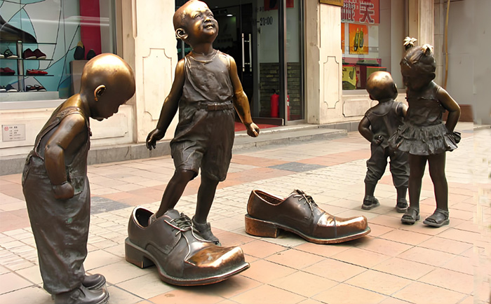 鑄銅小品雕塑市井煙火，讓步行街“活”起來(lái)