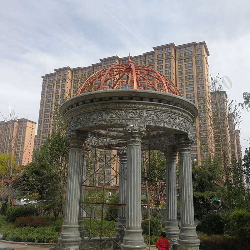 歐式景觀亭子，小區(qū)石雕涼亭，大理石石材亭子