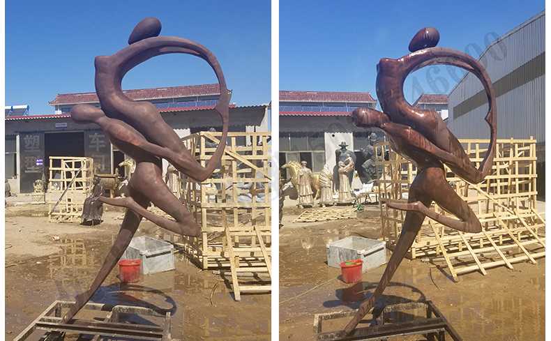 跳舞人物銅雕塑，銅舞蹈雕塑，銅抽象人物