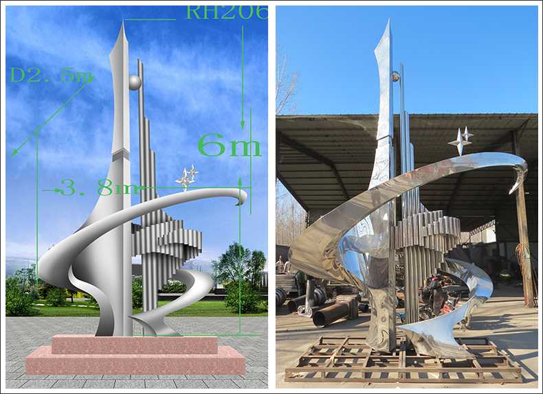 大型不銹鋼雕塑，不銹鋼雕塑廠家，室外大型景觀雕塑