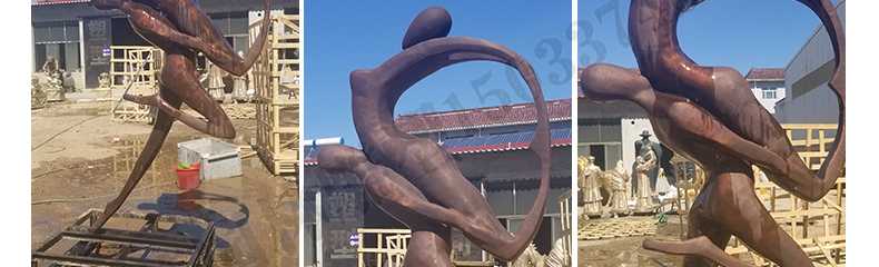 銅舞蹈人物雕塑，抽象男女人物雕塑，抽象跳舞人物銅雕塑
