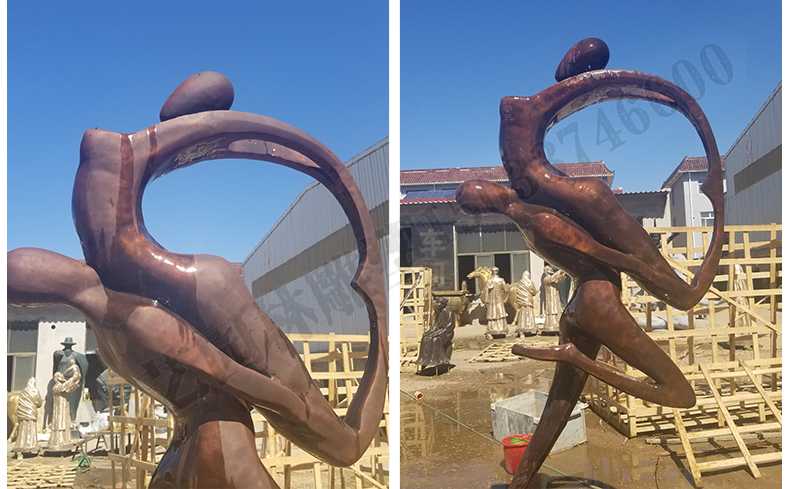 銅舞蹈人物雕塑，銅跳舞人，跳舞人物雕塑