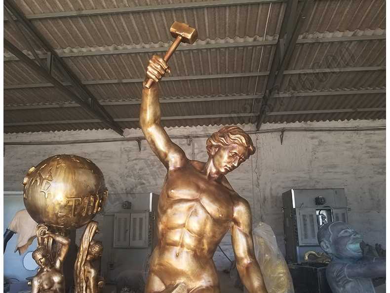 自我雕刻銅雕塑，銅自我雕刻雕塑，雕刻自我銅人物雕塑