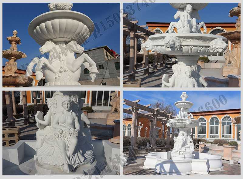 大理石噴泉，歐式人物動(dòng)物噴泉，室外景觀噴泉定制