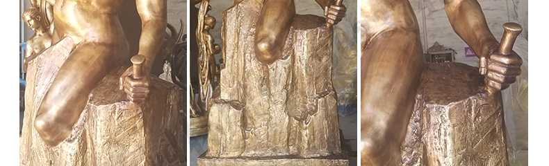 自我雕刻銅雕塑，銅自我雕刻，雕刻自我人物銅雕塑