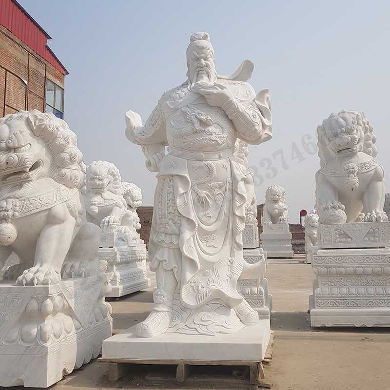 漢白玉關公像，石雕關公像，大理石關公雕像，關羽雕像，河北石雕關公廠家2.jpg